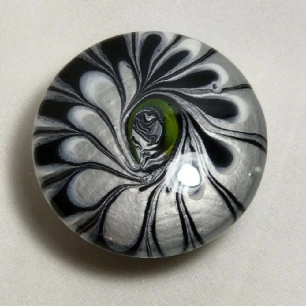 Hand Crafted Cabinet Door Knobs Hand Painted Flowers Black Silver White Yellow